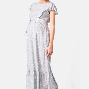 Elegant Light Sage Seraphine Maternity Dress